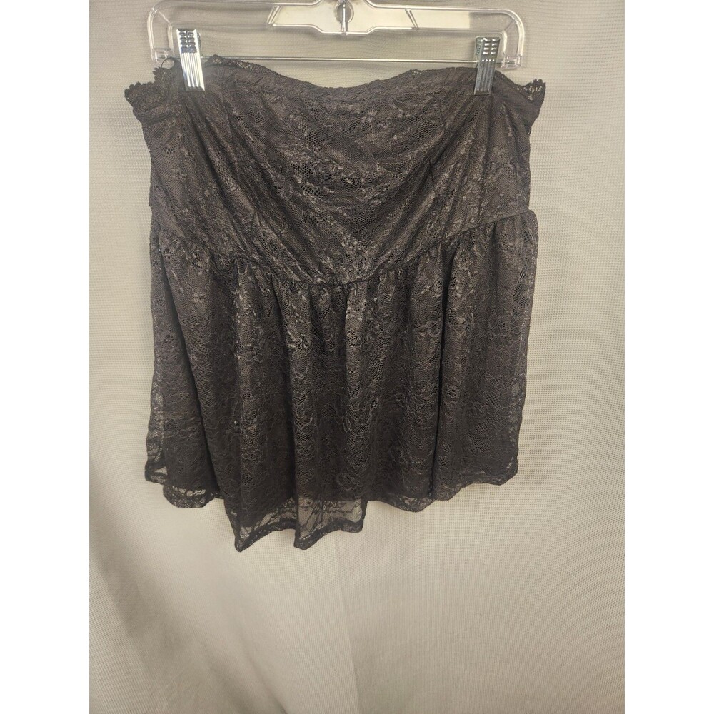 Torrid Black Lace Babydoll‎ Tube Top Strapless 2 Womens